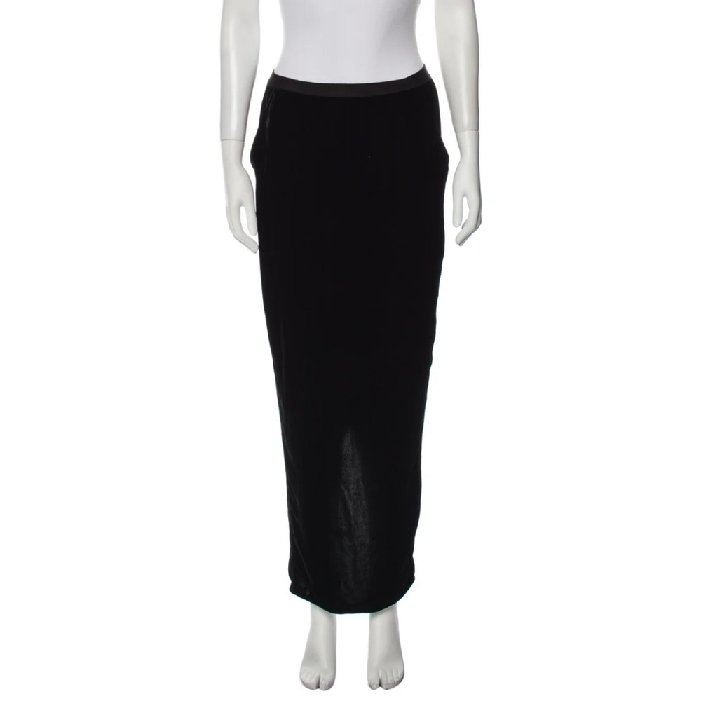 RICK OWENS F/W ‘17 BLACK SILK VELVET MAXI SKIRT